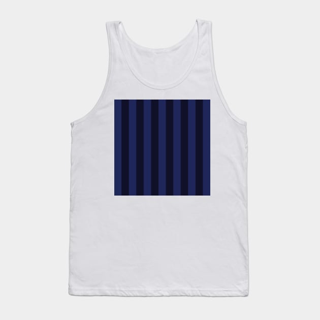 Navy Blue and Dark Navy Stripes, Vertical Awning Stripes Tank Top by AmyBrinkman